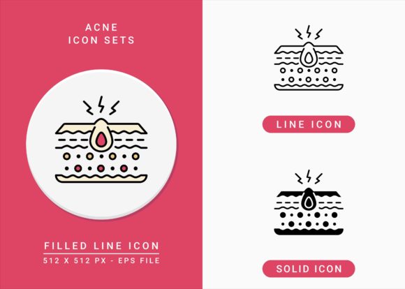 Acne Icons Set: A Practical Graphic Design Asset for Modern Branding