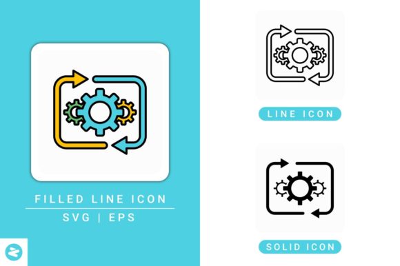 Automation Icons Set: A Practical Graphic Design Asset for Digital Sellers