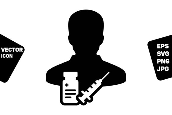 Avatar Icon Vector with Vaccine Syringe Review for Real Projects