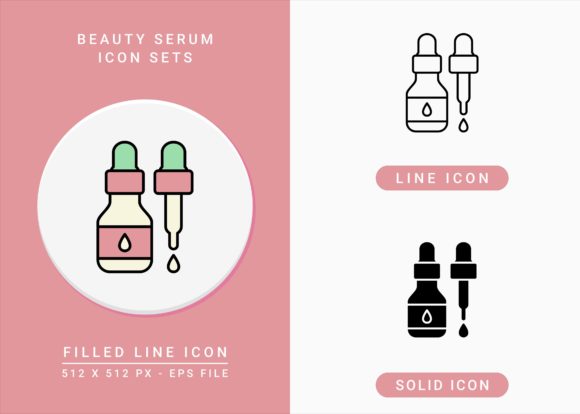 Beauty Serum Icons Set: A Versatile Graphic Design Asset for Modern Projects