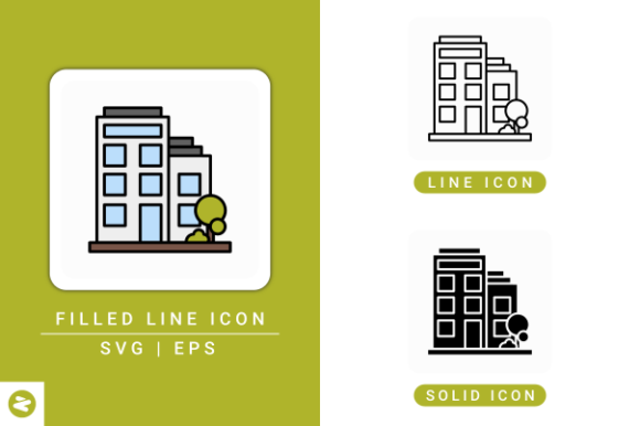 Building Icons Set: A Versatile Graphic Design Asset for Modern Projects