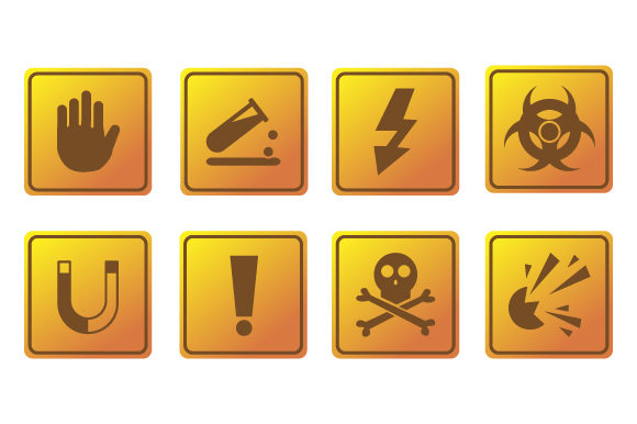 Danger Warning Attention Sign Icon: A Bold Graphic Design Asset for Editorial and Web Use