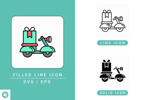 Delivery Icons Set: A Practical Graphic Design Asset for Handmade Creations