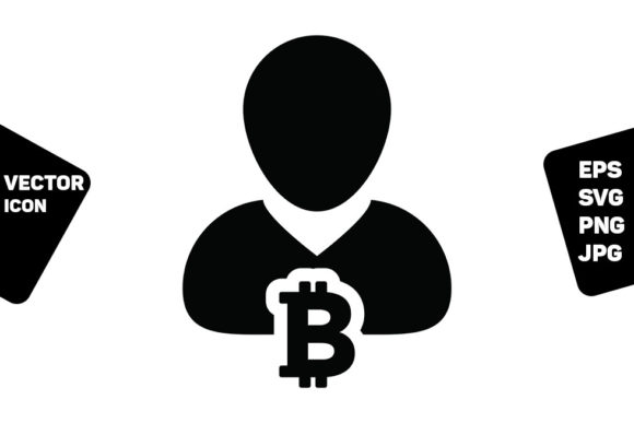 Finance Icon Vector Bitcoin Blockchain for Commercial Graphics