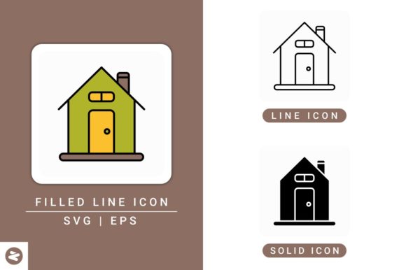 House Icons Set: A Versatile Graphic Design Asset for Local Branding