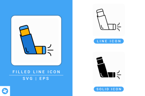 Inhale Icons Set: A Versatile Graphic Design Asset for Crafters