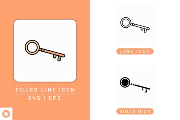 Key Icons Set: A Versatile Graphic Design Asset for Digital Sellers