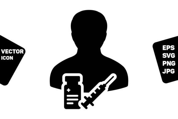 Medicine Icon Vector Vaccine Syringe: A Strong Graphic Design Asset for Modern Branding