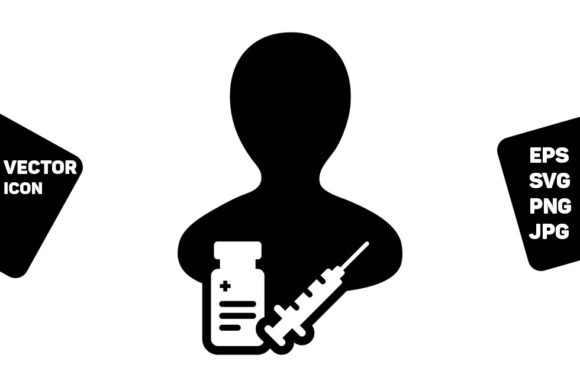 Nursing Icon Vector with Vaccine Syringe Review