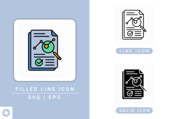 Overview Icons Set: A Modern Design Asset for Content Publishing