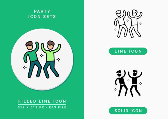 Party Icons Set: A Designer’s Take on Real Embroidery Projects