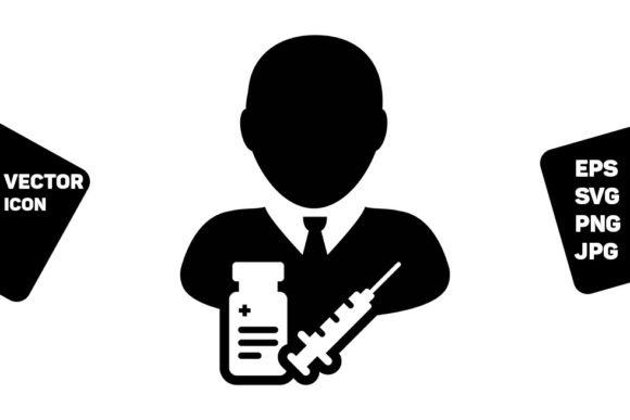 Pharmaceutical Icon Vector with Vaccine: A Modern Design for Content Publishing