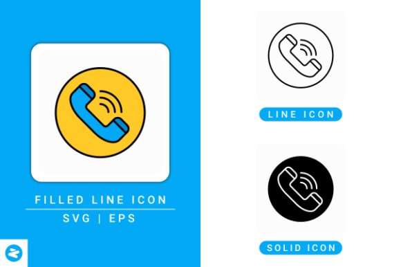 Phone Icons Set: A Modern Graphic Design Asset for Content Creators