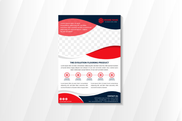 Red Blue Vertical Flyer: A Dynamic Graphic Design Asset for Print Templates