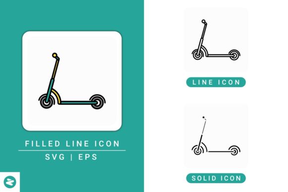 Scooter Icons Set: A Versatile Graphic Design Asset for Modern Marketing