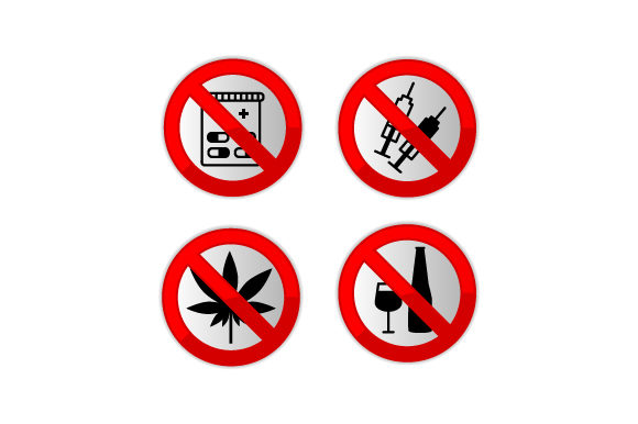 Set Prohibited Sign Drugs Vector: A Versatile Graphic Design Asset for Creative Projects