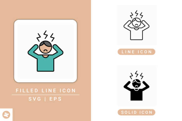Stress Icons Set: A Designer’s Perspective on Branding and Packaging Use