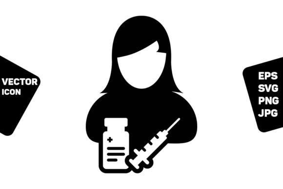 Treatment Icon Vector Vaccine Syringe – A Practical Graphic Design Asset for Sellers